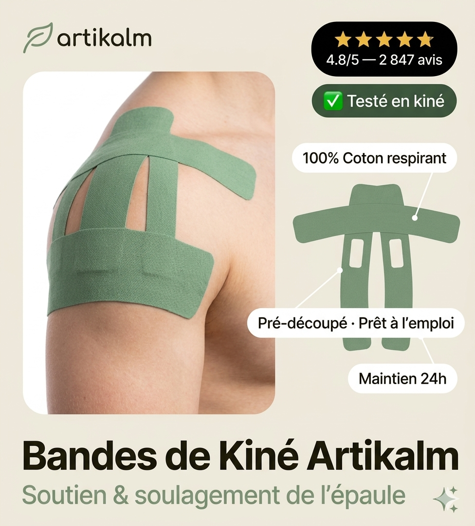 Bande Artikalm appliquée sur l'épaule